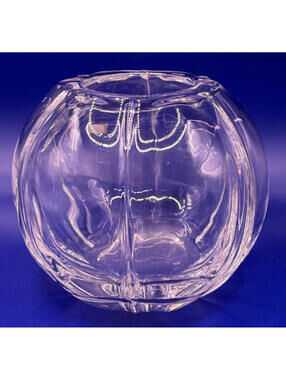 Lead Crystal Vase With Stylized  Designed Rose Bowl by Mikasa, Classic Elegance